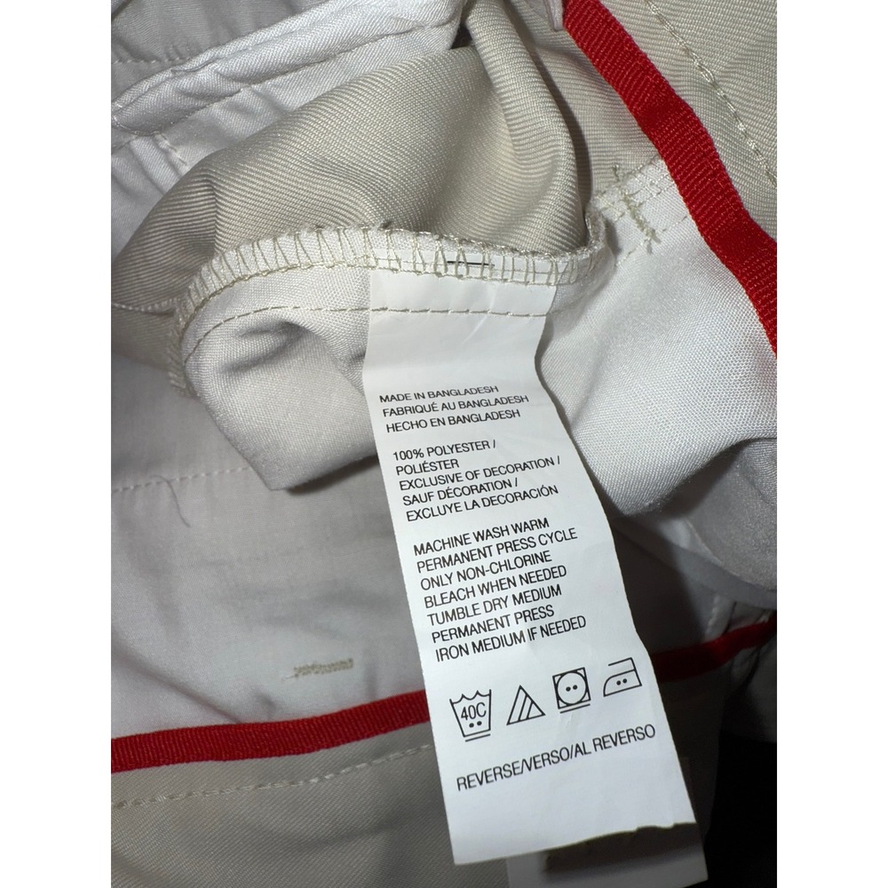 IZOD Golf Shorts Flat Front Casual Chino Khaki Beige Women's Size 34 - Picture 3 of 7